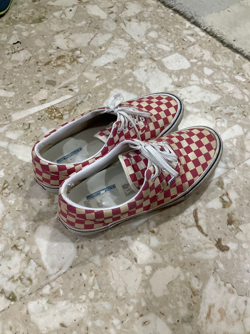 Vans Red Checkered Shoe Men s Fashion Footwear Sneakers on