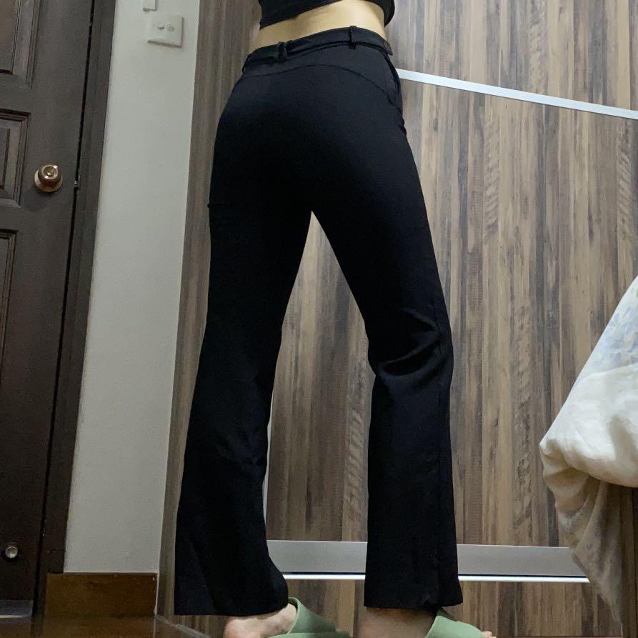 vintage y2k black mid rise flare pants, Women's Fashion, Bottoms, Other  Bottoms on Carousell