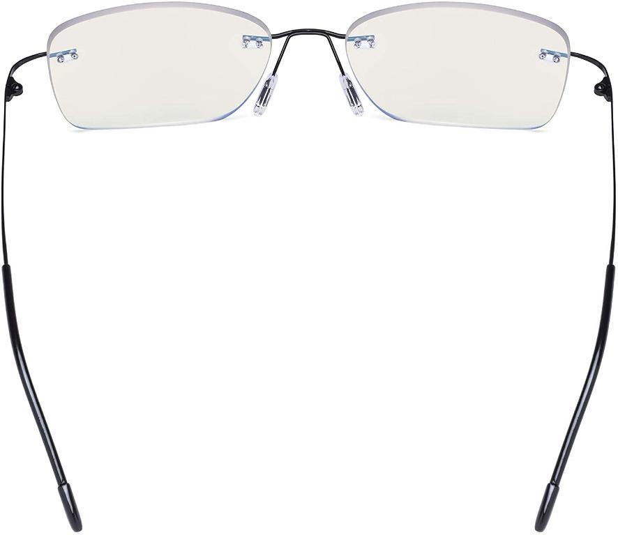 Eyekepper Titanium Rimless Eyeglasses Women Men Black, 51mm