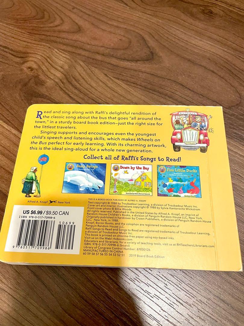 Wheels on the bus raffi kids board book, Hobbies & Toys, Books