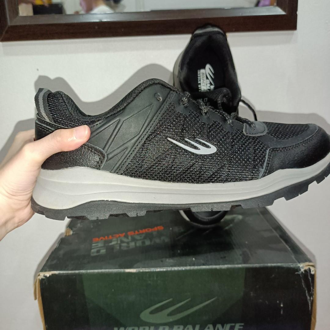 brand new World balance sneakers rubber shoes black gray orig