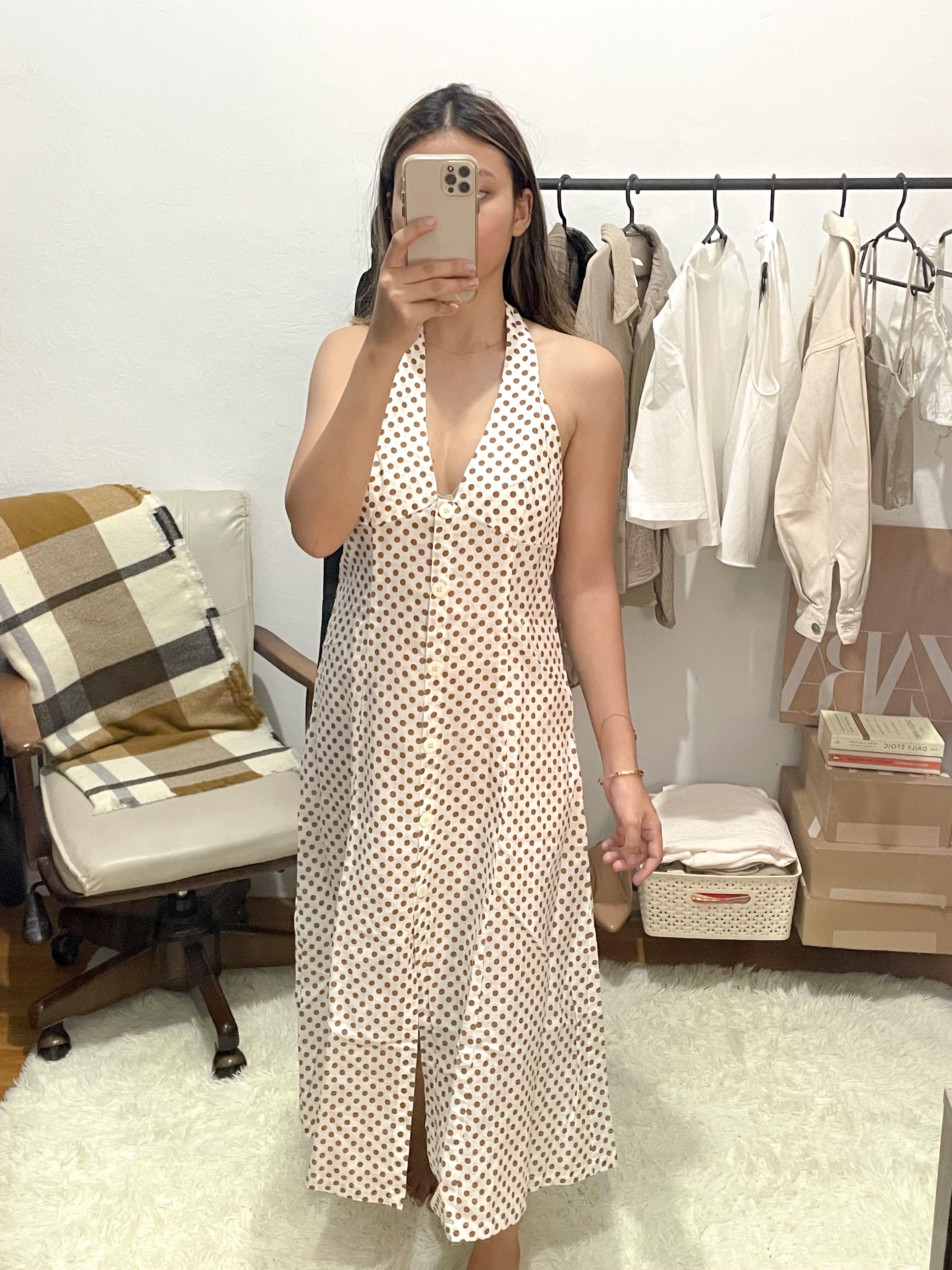 Zara Halter Neck Linen Maxi Dress, Women's Fashion, Dresses & Sets, Dresses  on Carousell