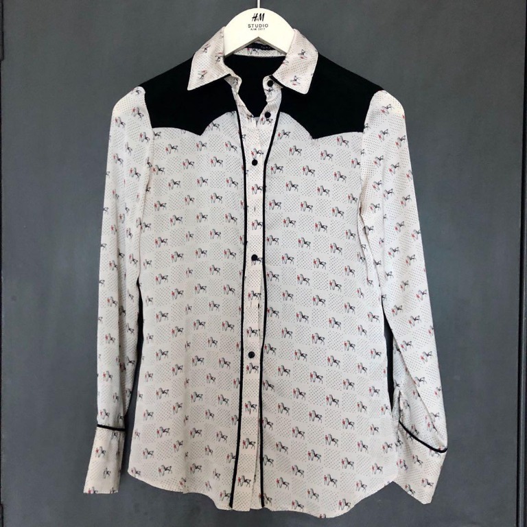 Zara horse print blouse clearance
