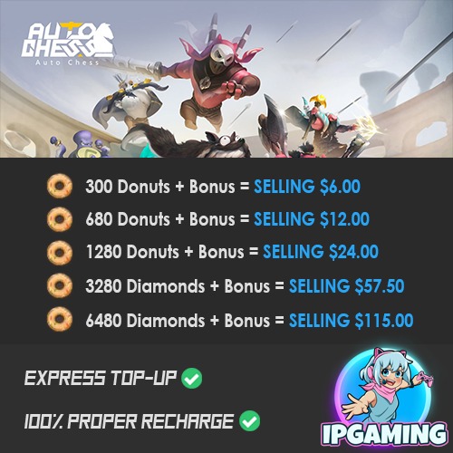 Come on, Top Up Cheap Donuts Auto Chess at VCGamers, Lots of Promos!