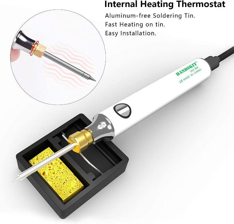 2519) HANDSKIT Soldering Iron Kit, [Upgraded] Soldering Kit Electronics
