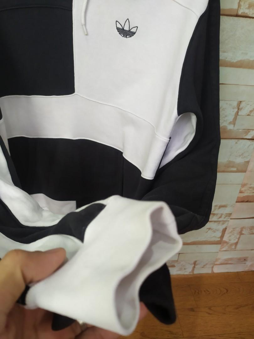 Adidas asymmetrical blocked 2025 pullover hoodi