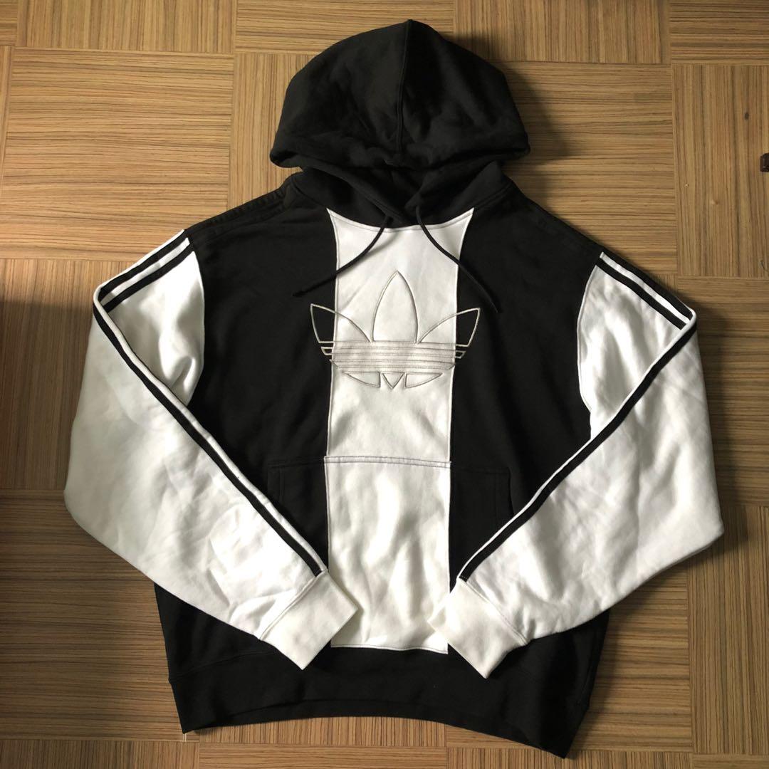 Adidas Off Trefoil B&W, Women's Fashion, Coats, Jackets and Outerwear on Carousell