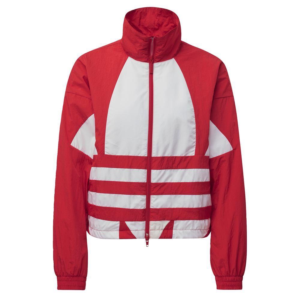 Adidas originals red cheap track jacket