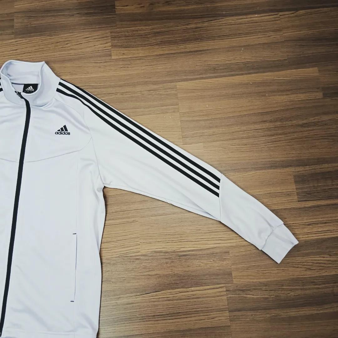 Adidas White Track Jacket, Men's Fashion, Coats, Jackets and Outerwear