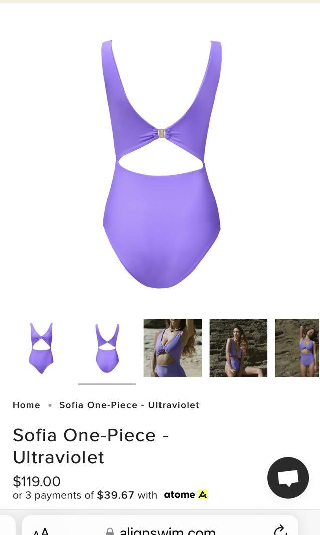 Align Swim Sofia One Piece Ultraviolet Women S Fashion Swimwear
