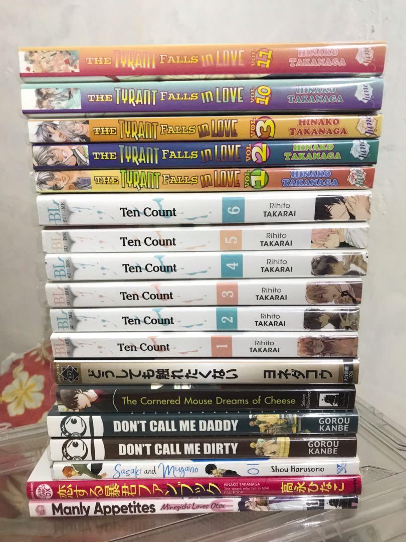 Assorted yaoi & BL manga (CHECK DESCRIPTION) (Category: Comics & Manga) located in Manila. Submitted by vdelulucollects (Listing ID 1161777655, Image 1). Description: DM me for SCO 🔗 Every volume is in excellent condition except Sasaki & Miyano (has a slight dent on the binding but it’s very minimal) and Don’t Call Me Dirty (has yellow spots on some pages). Feel free to DM me for photos. Each volume comes with Booker-kun manga sleeve (plastic co