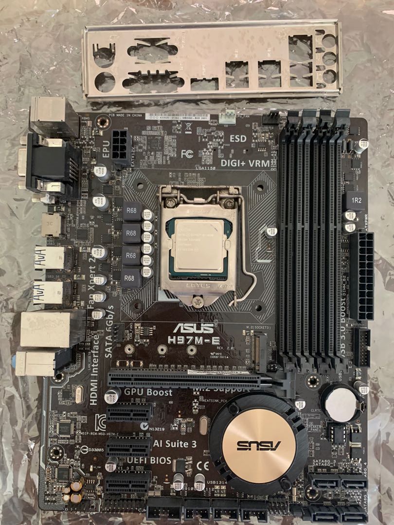 ASUS H97M-E with i5-4690, Computers  Tech, Parts  Accessories, Computer  Parts on Carousell