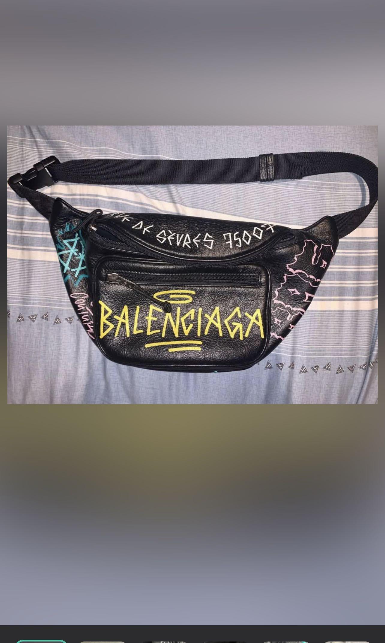 Balenciaga graffiti belt bag sale