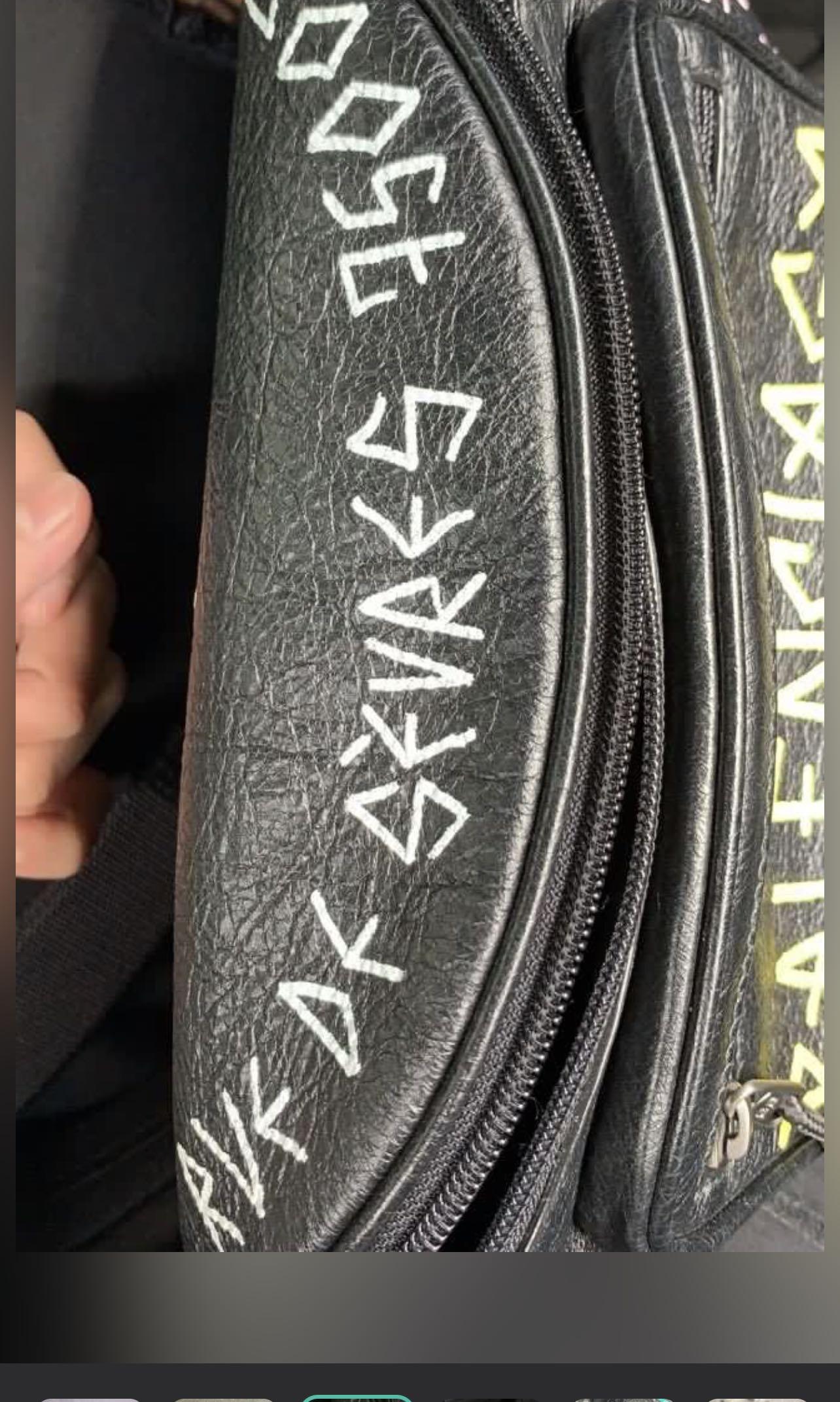 Balenciaga graffiti waist bag best sale price