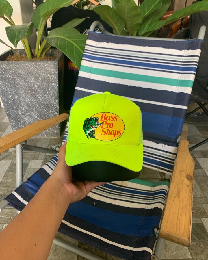 Bass Pro shop neon green snapback, Men 