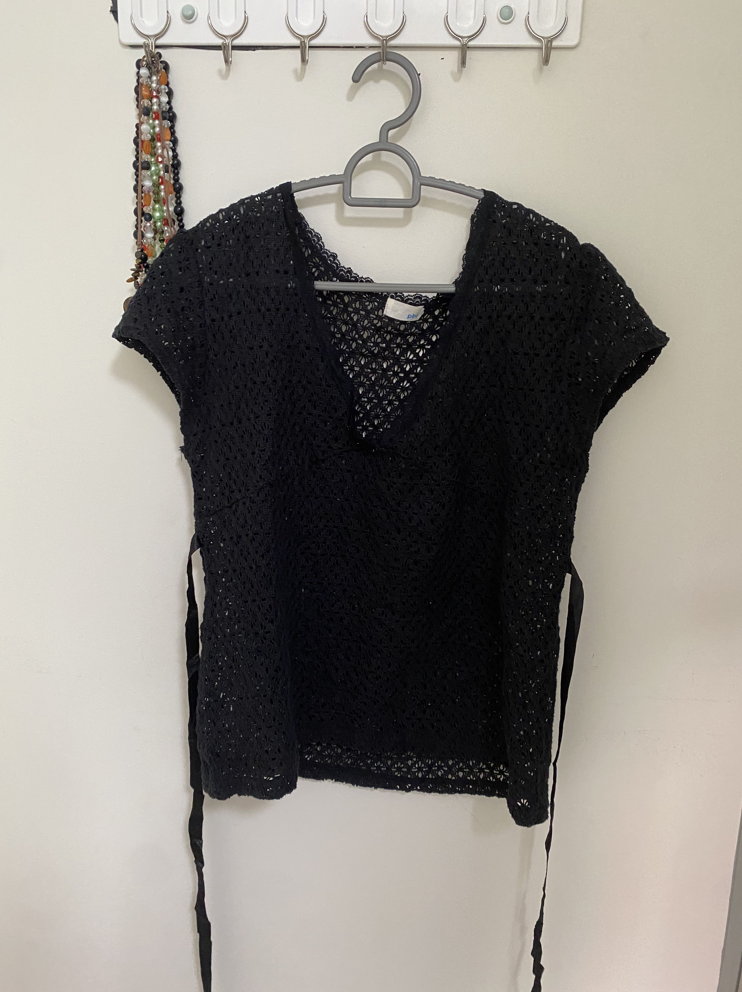 Black Thrifted Top, Women's Fashion, Tops, Shirts on Carousell