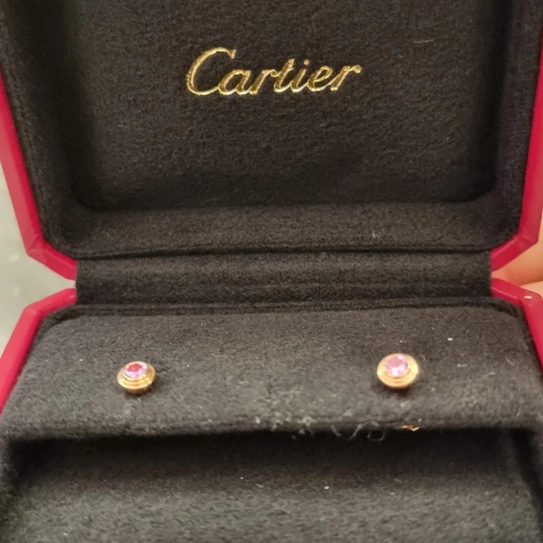 Cartier pink clearance sapphire earrings