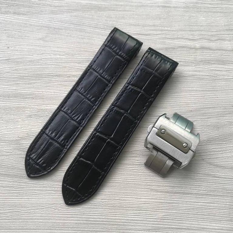 Cartier santos 100 hotsell watch leather strap