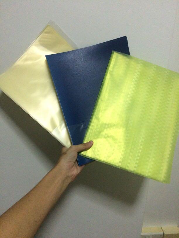 Clear plastic binder files (A4 size), Hobbies & Toys, Stationery ...