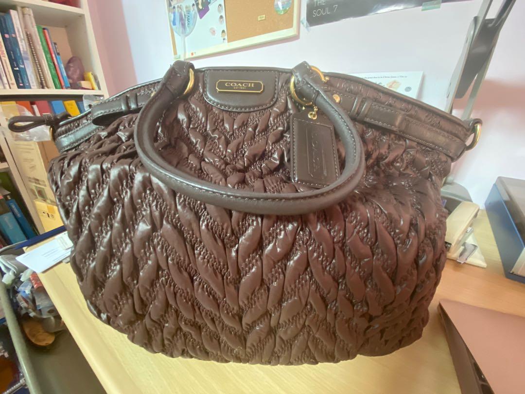 Coach Madison Lindsey 18637 Quilted Chevron Nylon, Women 