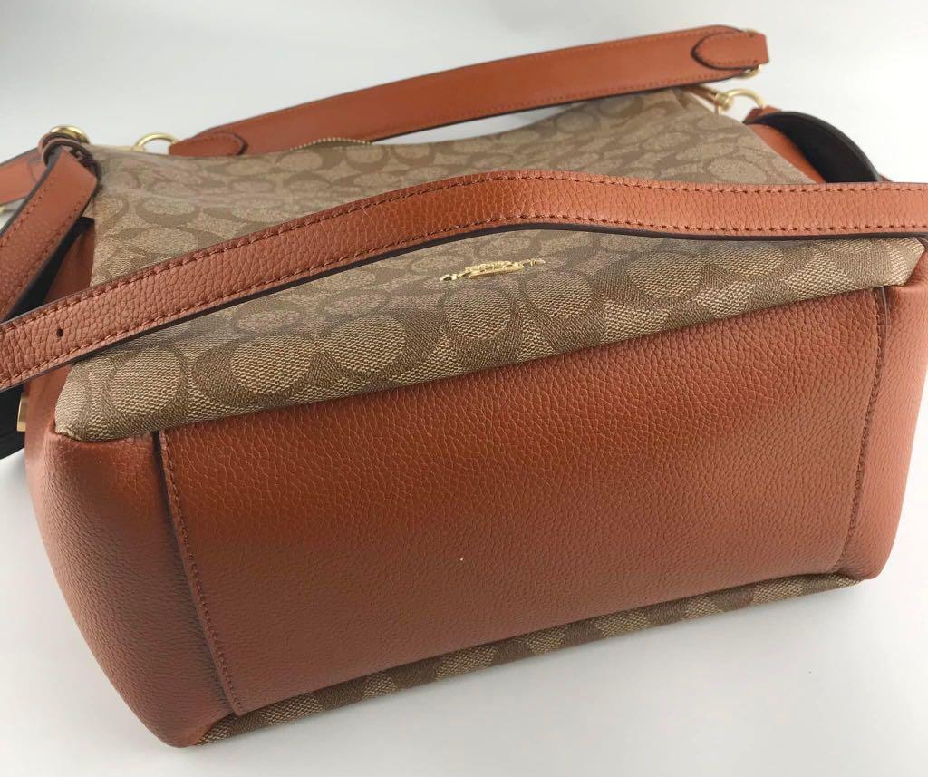 Coach Pennie Shoulder Bag in Signature Canvas, Women's Fashion, Bags