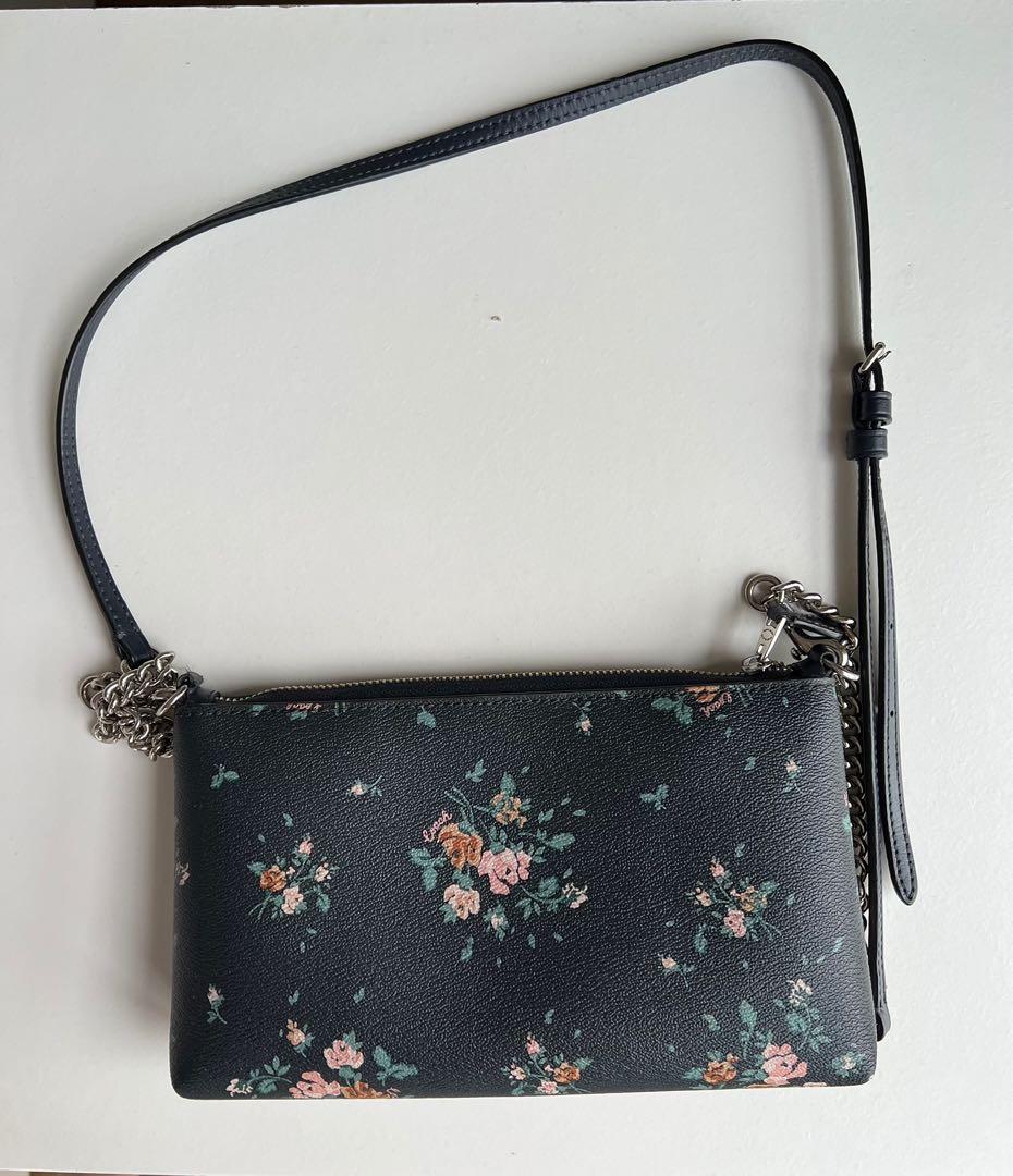 Zip top crossbody cheap with rose bouquet print