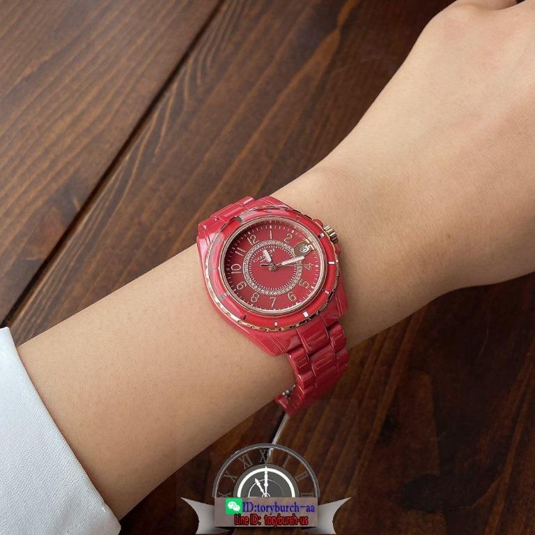 COD Coach woman s ceramic quartz chrono elegant calendar analog