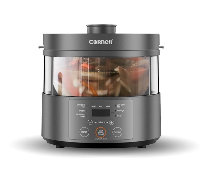 Cornell Steam Multi Cooker, Low Carb Rice Cooker and Waterless Soup