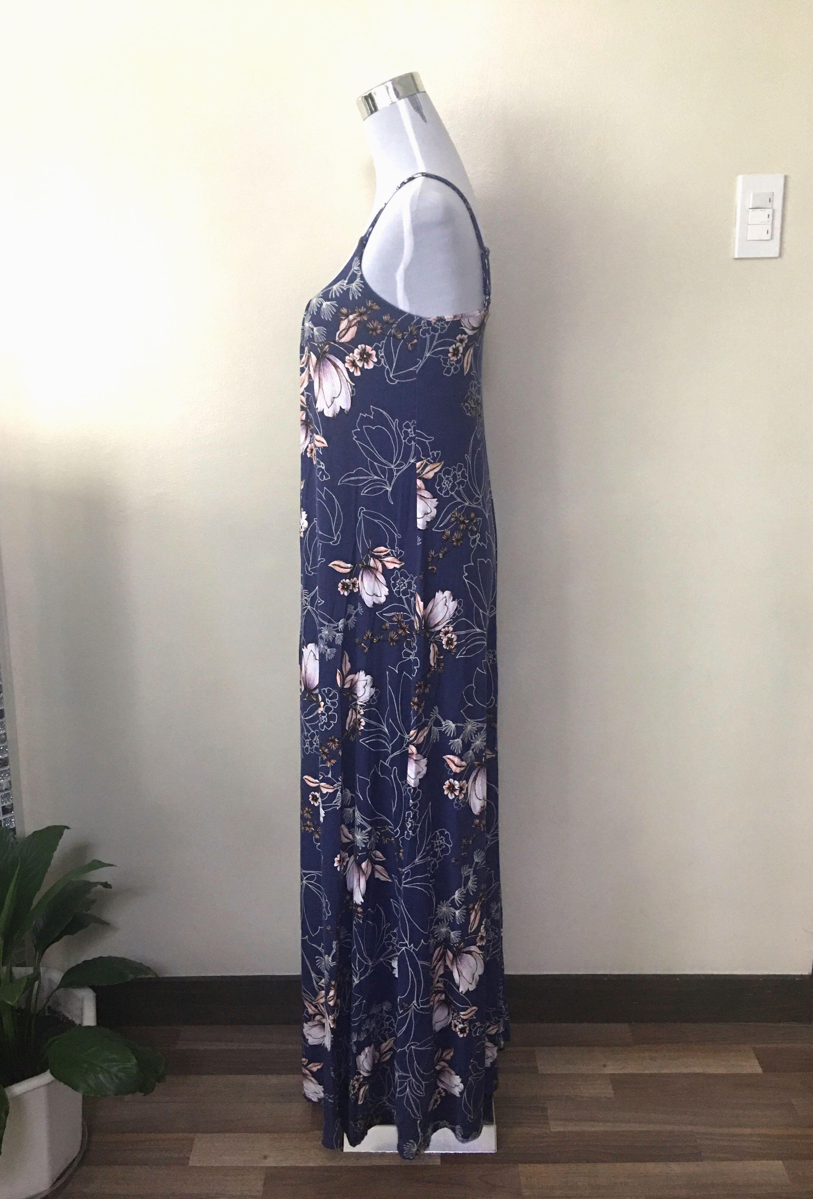 Cynthia Rowley Maxi Dress Navy Floral Dress Floral Maxi Dress