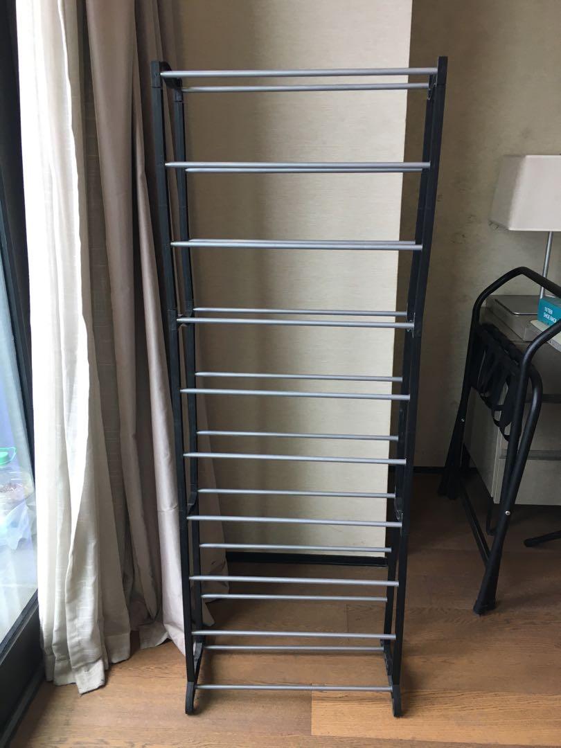 Daiso 10 Tier Shoe Rack, Furniture & Home Living, Furniture, Shelves