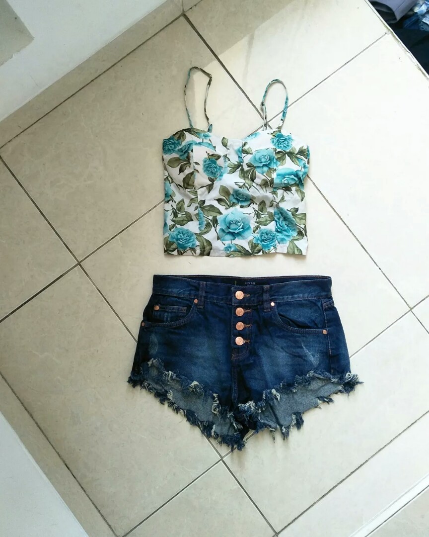 Denim Hot pants, Fesyen Wanita, Pakaian 