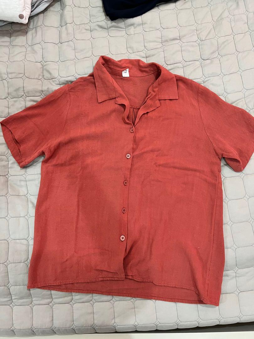 Dusty Rose Button Down shirt, Women's 