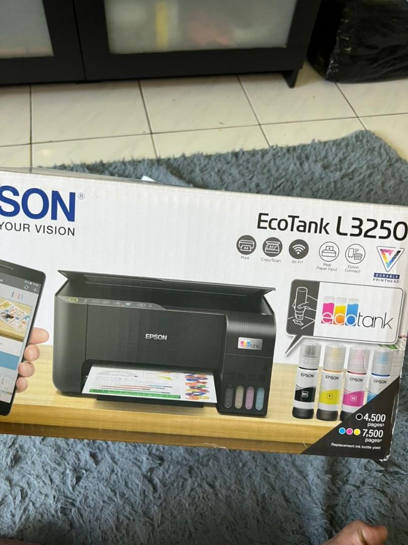 Epson Ecotank L3250 wifi all in one ink printer, Computers & Tech,  Printers, Scanners & Copiers on Carousell