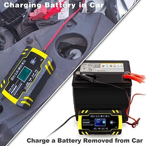 FOXSUR Car Battery Charger,12V/24V 8Amp Intelligent Automatic Battery