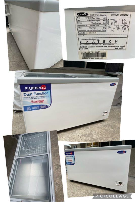 Fujidenzo Glass Top 15 cu. ft. Chest Freezer, TV & Home Appliances