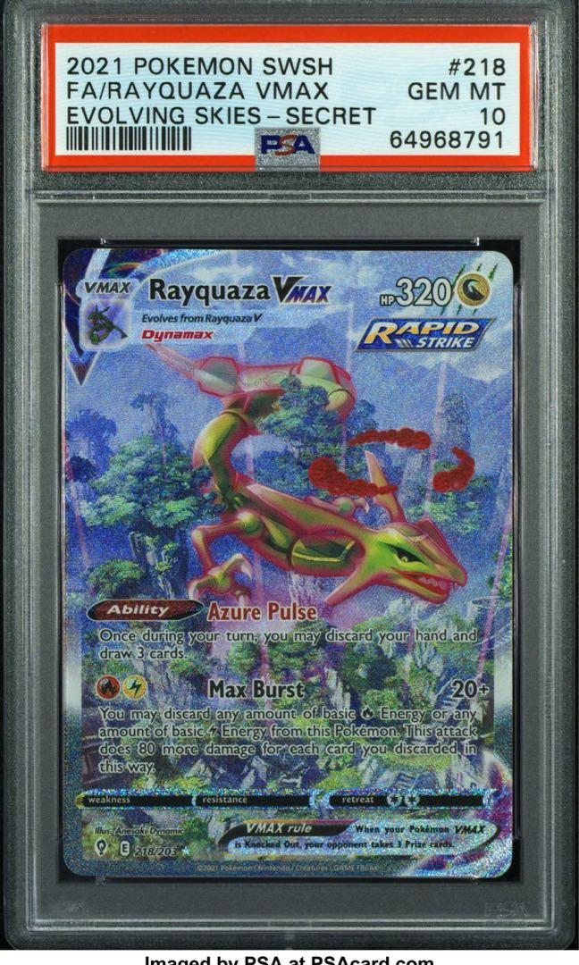Rayquaza Vmax Alternate Art Psa 10 PELAJARAN