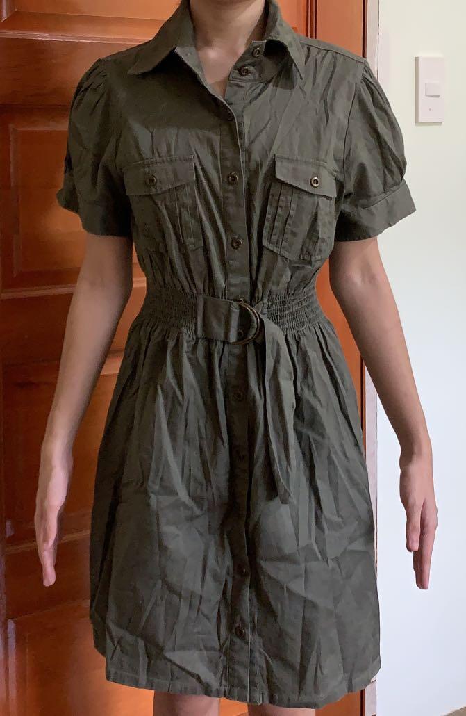 Green cargo dress hotsell