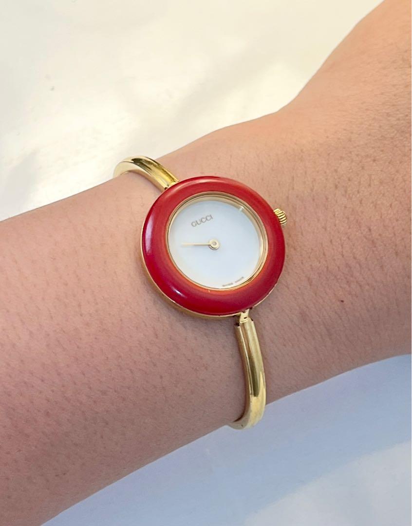 Gucci bangle watch vintage hot sale