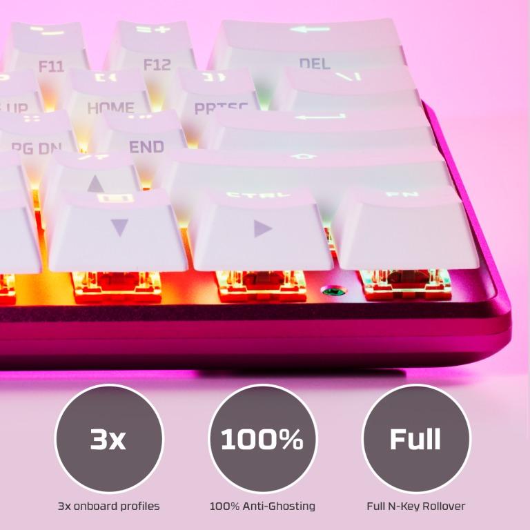 HyperX Alloy Origins 60 - Mechanical Gaming Keyboard, Ultra Compact 60% Form Factor (Black / Pink), Computers & Tech, Parts & Accessories, Computer Keyboard on Carousell