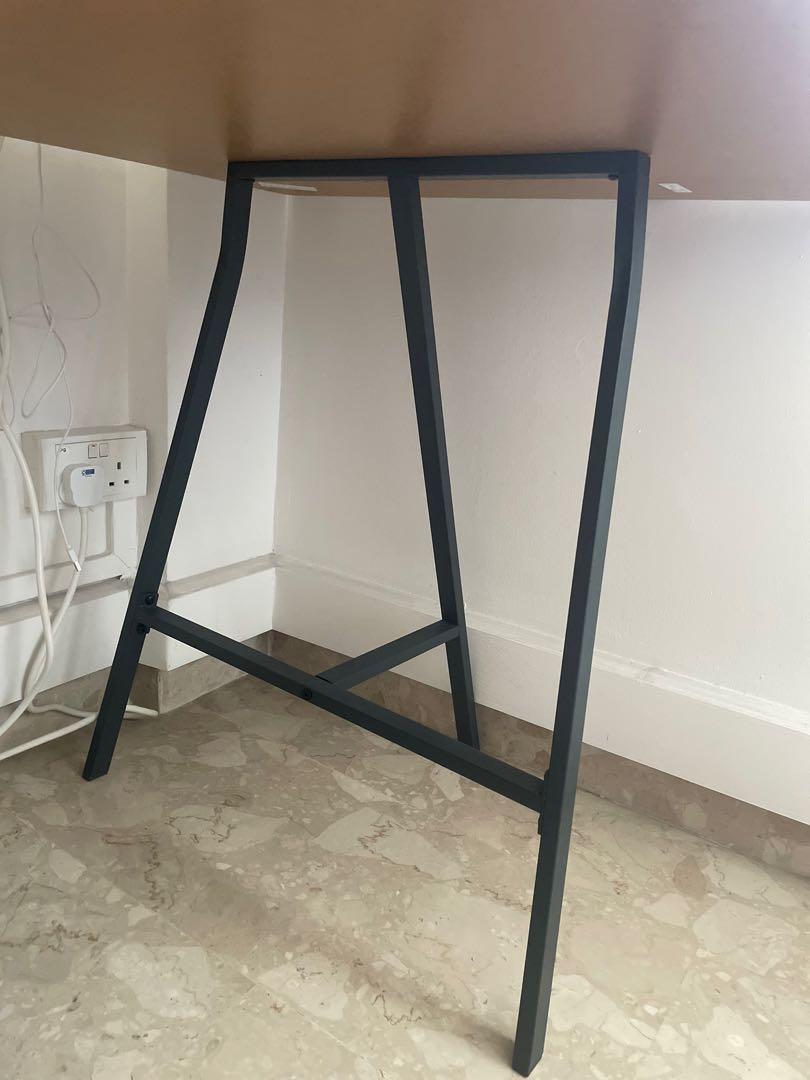 Ikea lerberg legs in black x 2 (1 pair), Furniture & Home Living