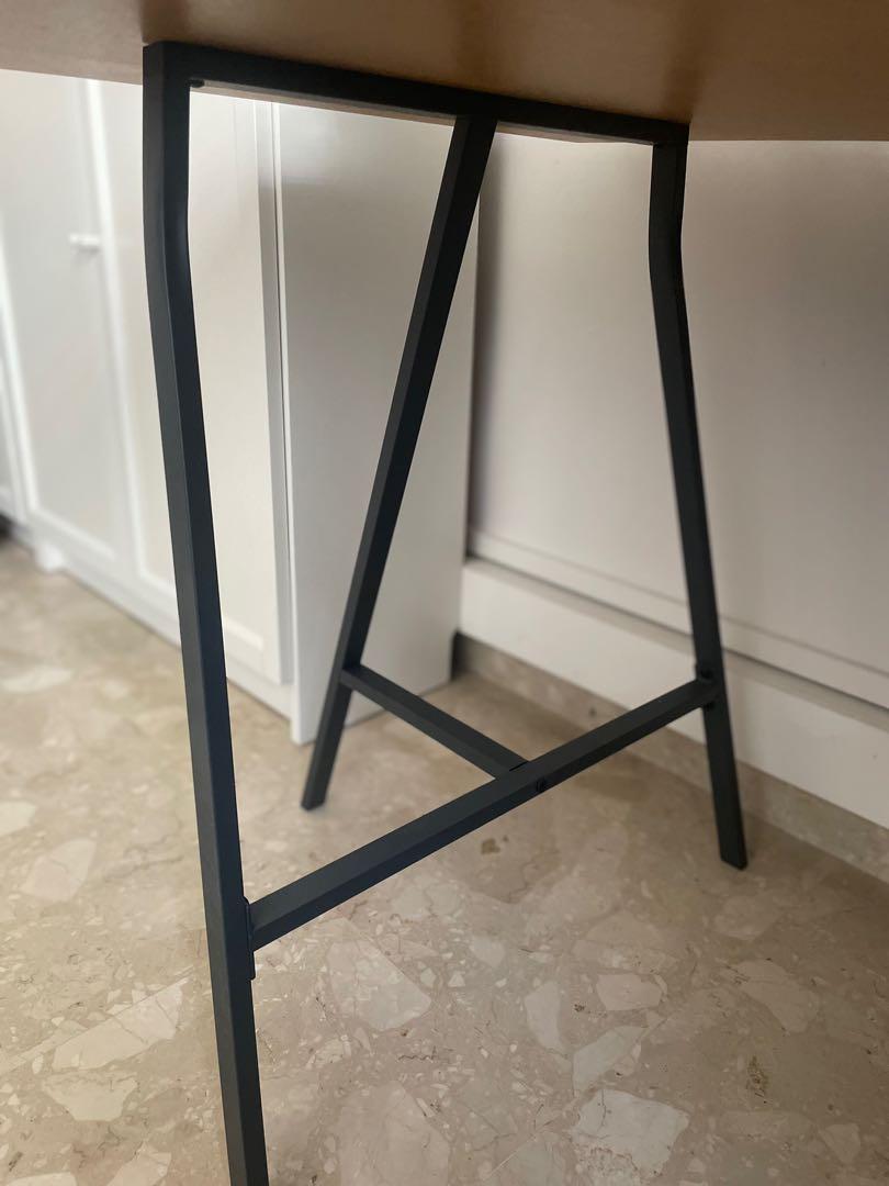 Ikea lerberg legs in black x 2 (1 pair), Furniture & Home Living
