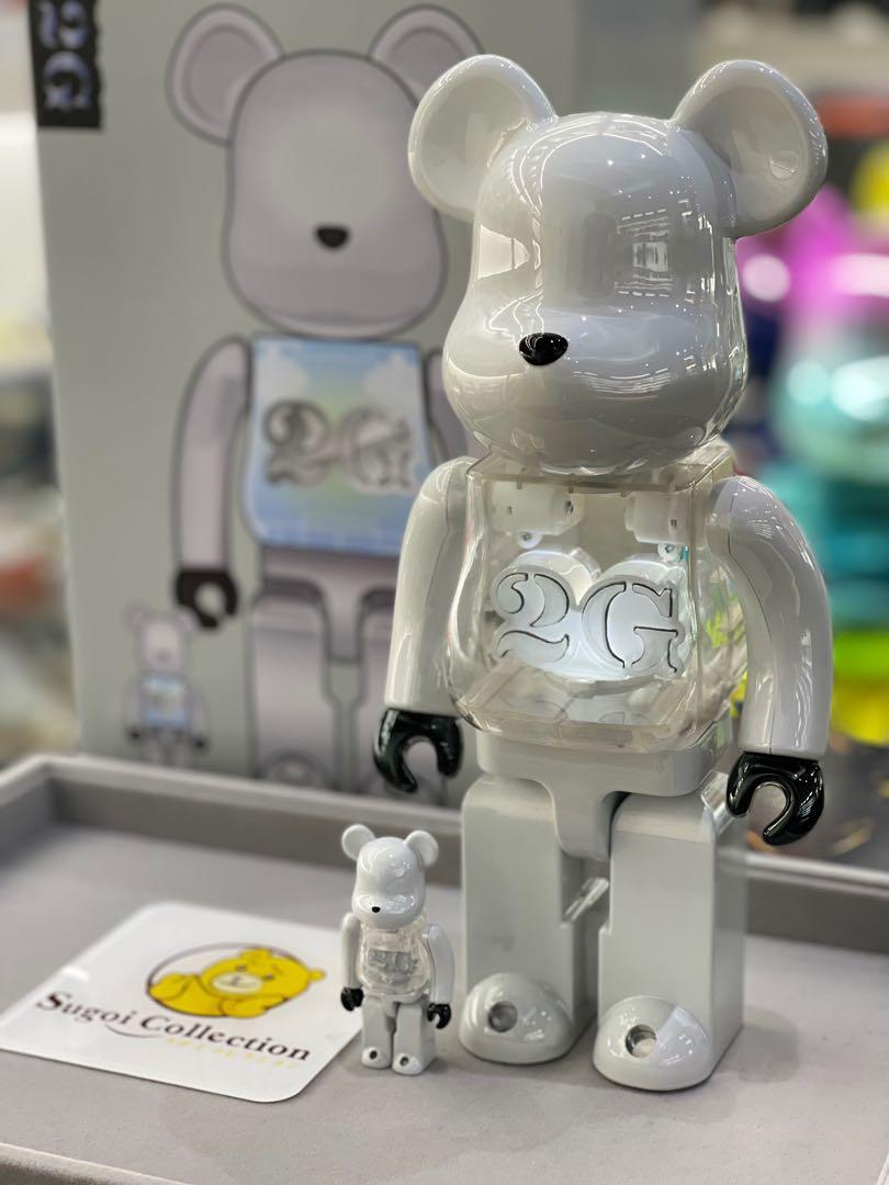 BE@RBRICK 2G WHITE CHROME 100％ & 400％