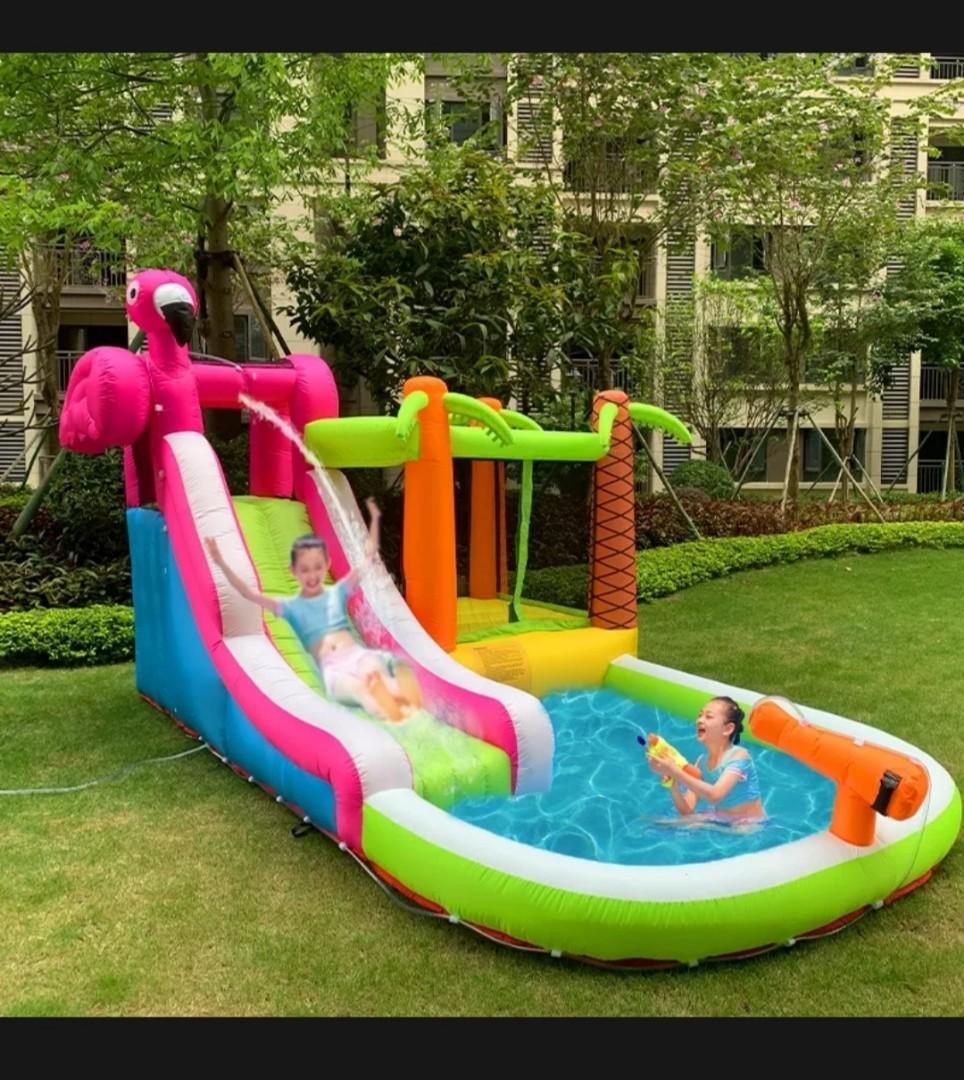 Inflatable Pool with Slide, Babies & Kids, Infant Playtime on Carousell