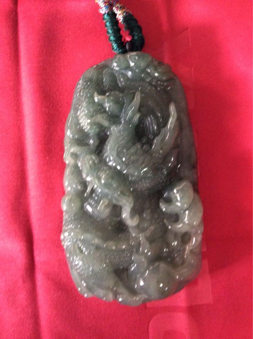 Dragon Jade pendant “ 祥龍?翡翠吊坠”, Hobbies & Toys, Memorabilia 
