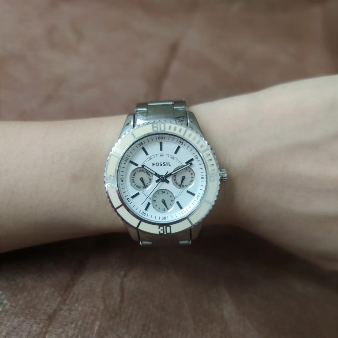 Jam Fossil Stella Putih, Fesyen Wanita 