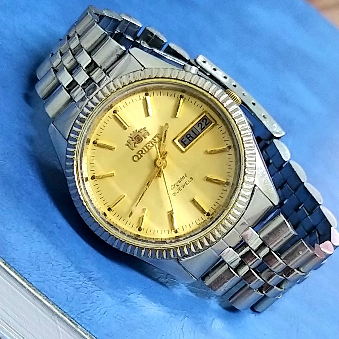 Jam tangan ORIENT Fluted Bezel Automatic Dua Tombol ORIGINAL, Fesyen