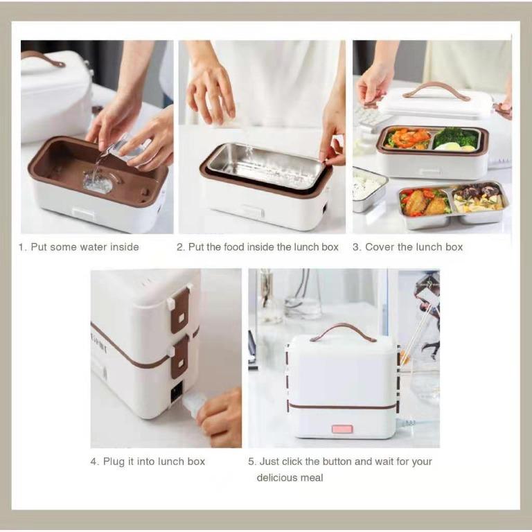 Kiwi Electric Lunch Box Heating Container Portable Mini Rice Cooker