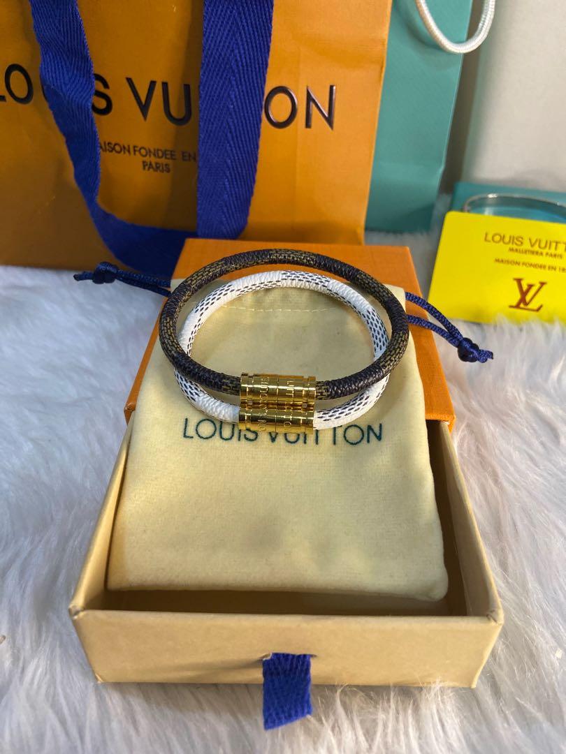 Louis Vuitton gold leather couple/best friend magnetic bracelet damier,  Men's Fashion, Watches & Accessories, Jewelry on Carousell