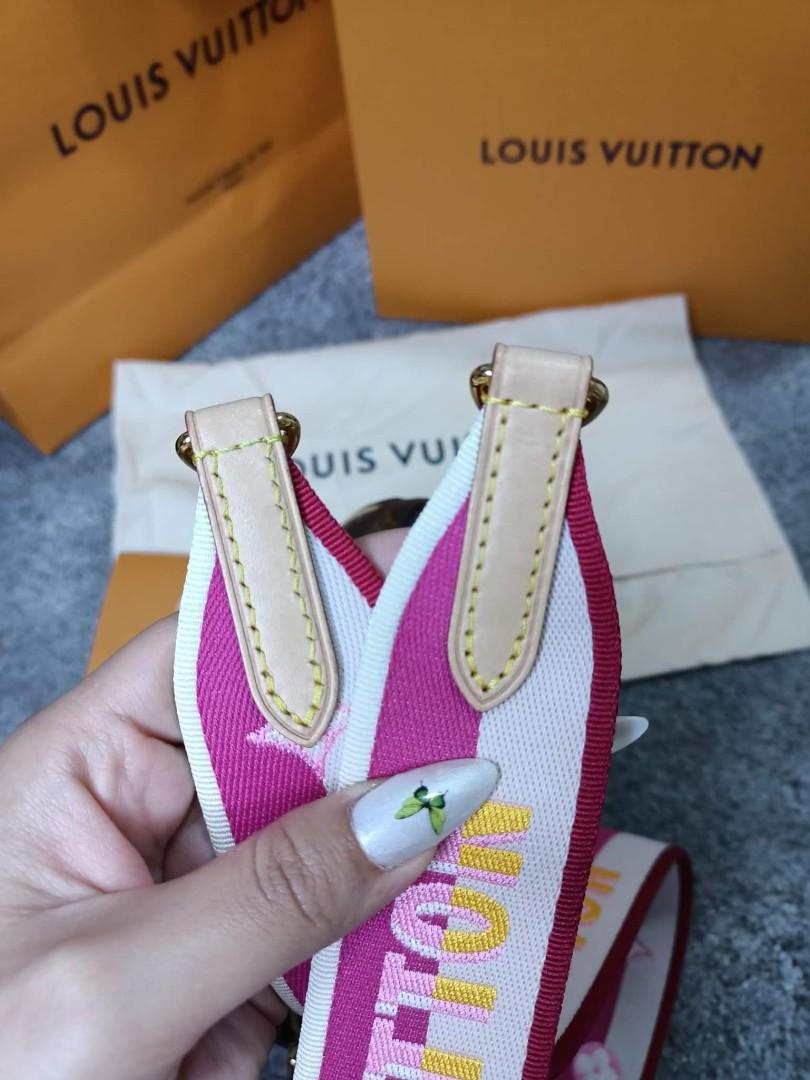 Louis Vuitton Bandoulière Strap J02472 Khaki and Pink