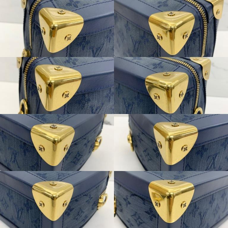 Louis Vuitton Trunks Monogram Denim Raye Trousse Cosmetic Pouch Bag 501lvs68